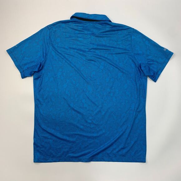 Nike Golf Polo Shirt Mens XL Extra Large Blue Standard Fit Mobility Micro Geo - Picture 8 of 12